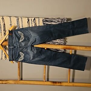 7 For All Mankind Straight Leg Butterfly Pocket Jeans